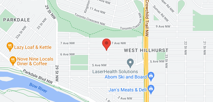 map of 2702 6 Avenue NW
